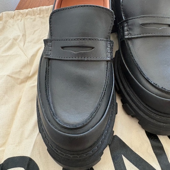 Ganni Women’s Black Lugsole Chunky Loafers - Picture 6 of 10